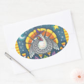 CANDY CORN TURKEY, THANKSGIVING STICKERS SHEET (Envelop)
