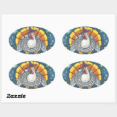 CANDY CORN TURKEY, THANKSGIVING STICKERS SHEET (Vel)