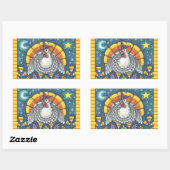 CANDY CORN TURKEY, THANKSGIVING STICKERS SHEET (Vel)