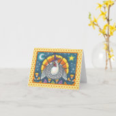 CANDY CORN TURKEY THANKSGIVING WENSKAART blanco Kaart (Gele Bloem)