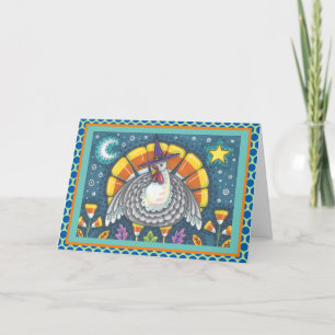 CANDY CORN TURKEY THANKSGIVING WENSKAART Verse Kaart