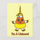 Candy Corn Unicorn Briefkaart (Voorkant)