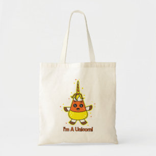 Candy Corn Unicorn Tote Bag