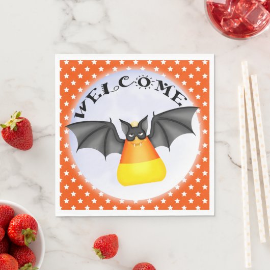 Candy Corn Vampire Halloween Servet (Insitu)