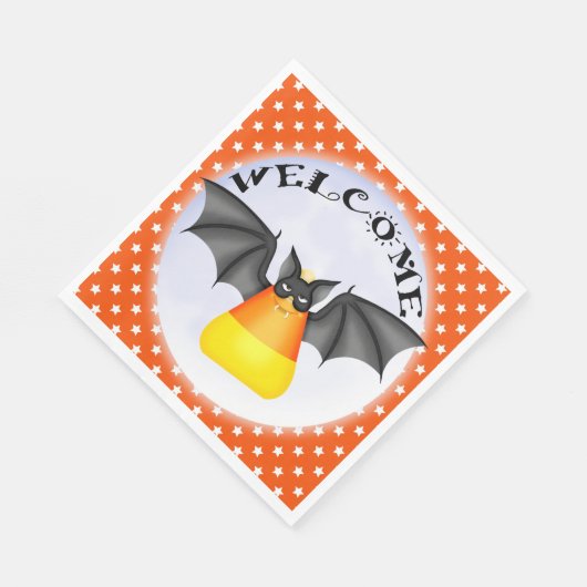Candy Corn Vampire Halloween Servet (Hoek)