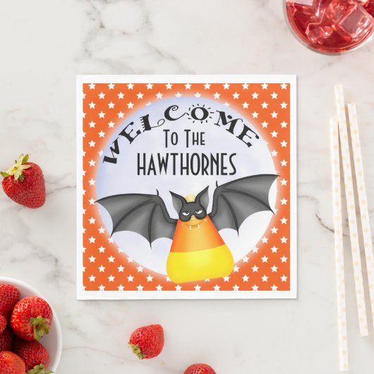 Candy Corn Vampire Halloween Servet (Insitu)