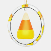 Candy Corn-versiering Keramisch Ornament (Links)