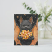 Candy Corn Vleermuis Ansichtkaart Briefkaart (Staand voorkant)