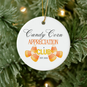 Candy Corn Waarderings Club Halloween Keramisch Ornament