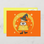 Candy Corn Witch Halloween Briefkaart (Voorkant / Achterkant)