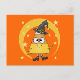 Candy Corn Witch Halloween Briefkaart