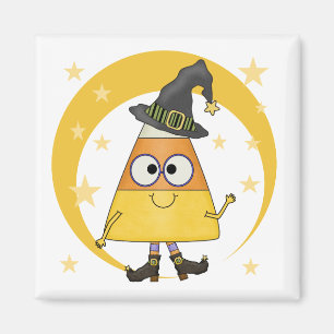 Candy Corn Witch Halloween Magneet