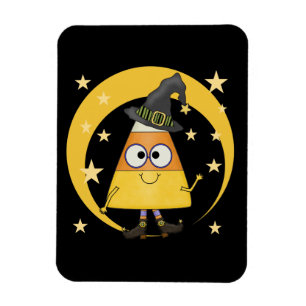 Candy Corn Witch Halloween Magneet