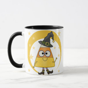 Candy Corn Witch Halloween Mok