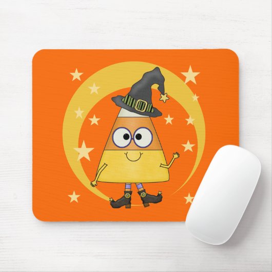 Candy Corn Witch Halloween Muismat (Met muis)