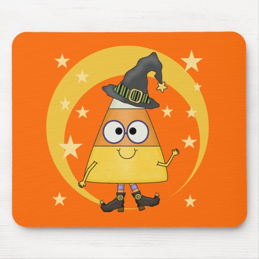 Candy Corn Witch Halloween Muismat (Voorkant)