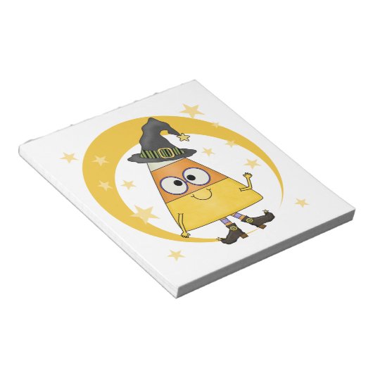 Candy Corn Witch Halloween Notitieblok (Schuin)