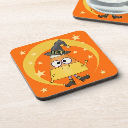 Candy Corn Witch Halloween Onderzetter (Linkerzijde)