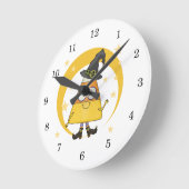 Candy Corn Witch Halloween Ronde Klok (Hoek)