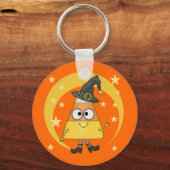Candy Corn Witch Halloween Sleutelhanger (Voorkant)