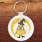 Candy Corn Witch Halloween Sleutelhanger (Voorkant)