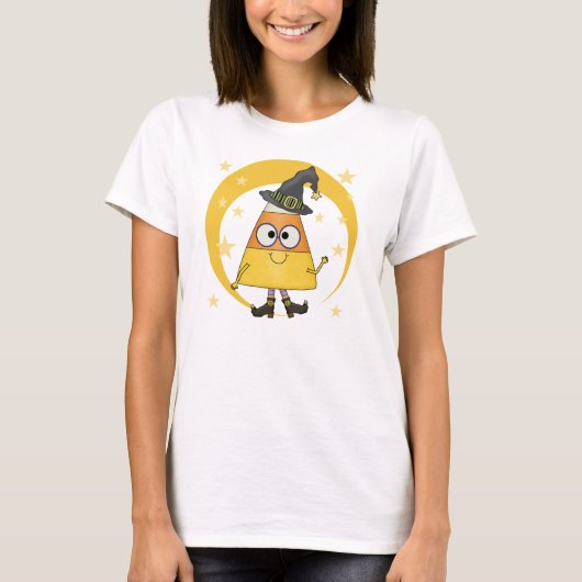 Candy Corn Witch Halloween T-shirt (Voorkant)