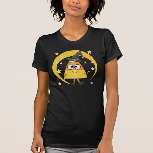 Candy Corn Witch Halloween T-shirt (Voorkant)