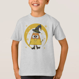 Candy Corn Witch Halloween T-shirt