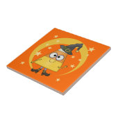 Candy Corn Witch Halloween Tegeltje (Zijkant)