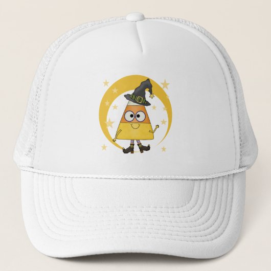 Candy Corn Witch Halloween Trucker Pet (Voorkant)