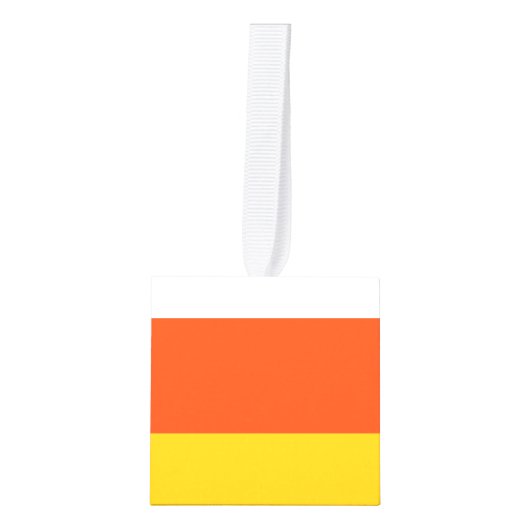 Candy Corn Wooden Cube Halloween Ornament (Voorkant)