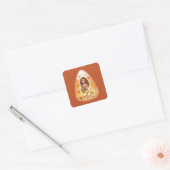 Candy Corn Zeemeermin Vierkante Sticker (Envelop)