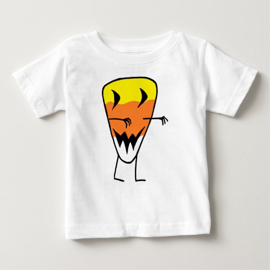 Candy Corn Zombie Baby Tee Shirt Halloween Shirt (Voorkant)