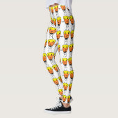Candy Corn Zombie Leggings Halloween Stretch Pants (Links)