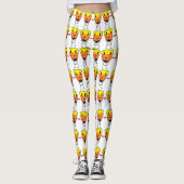 Candy Corn Zombie Leggings Halloween Stretch Pants (Voorkant)