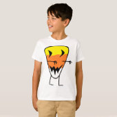 Candy Corn Zombie T-Shirt Halloween Kinder T - shi (Voorkant volledig)