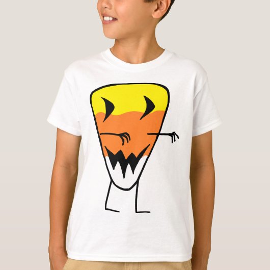 Candy Corn Zombie T-Shirt Halloween Kinder T - shi (Voorkant)