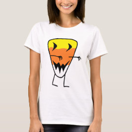 Candy Corn Zombie T-Shirt Halloween Vrouwen T-shir