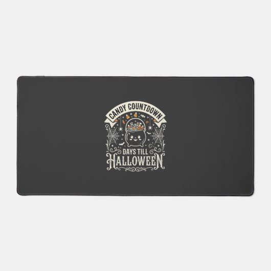 Candy Countdown Halloween Vector Ontwerp Bureaumat (Voorkant)