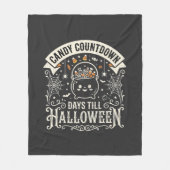 Candy Countdown Halloween Vector Ontwerp Fleece Deken (Voorkant)