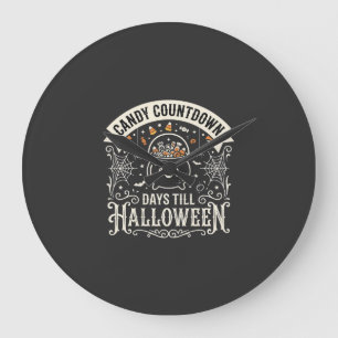 Candy Countdown Halloween Vector Ontwerp Grote Klok