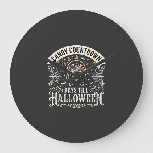 Candy Countdown Halloween Vector Ontwerp Grote Klok (Voorkant)