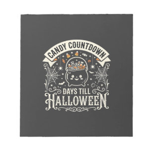Candy Countdown Halloween Vector Ontwerp Notitieblok