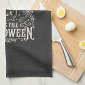 Candy Countdown Halloween Vector Ontwerp Theedoek (Quarter Fold)