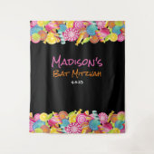 CANDY COUTURE Bat Mitzvah Foto Op Achtergrond Wandkleed (Voorkant)
