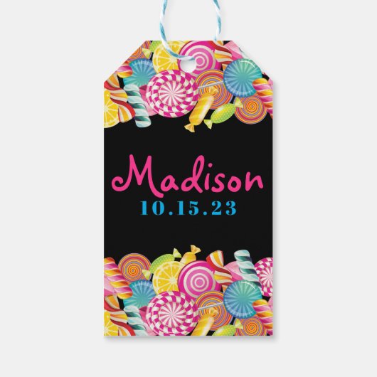 CANDY COUTURE Feest Verjaardag Bat Mitzvah Cadeaut Cadeaulabel (Achterkant)