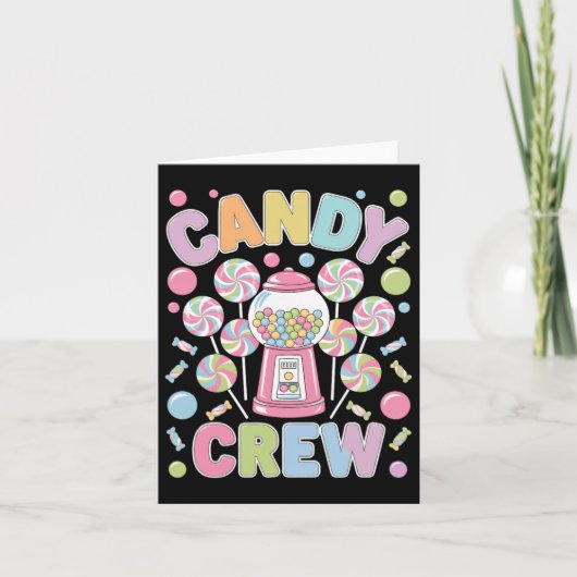 Candy Crew - Kleurig Thema Feest Groepskostuum  Kaart (Voorkant)