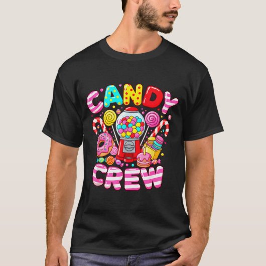 Candy Crew Matching Group Colorful Sweets Party T-shirt (Voorkant)