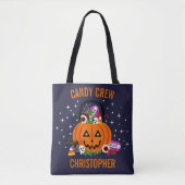 Candy Crew Pompoen Emmer Gepersonaliseerd Hallowee Tote Bag (Voorkant)