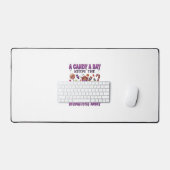 Candy-dag houdt monsters weg Halloween Pompoen_1 Bureaumat (Keyboard & Muis)